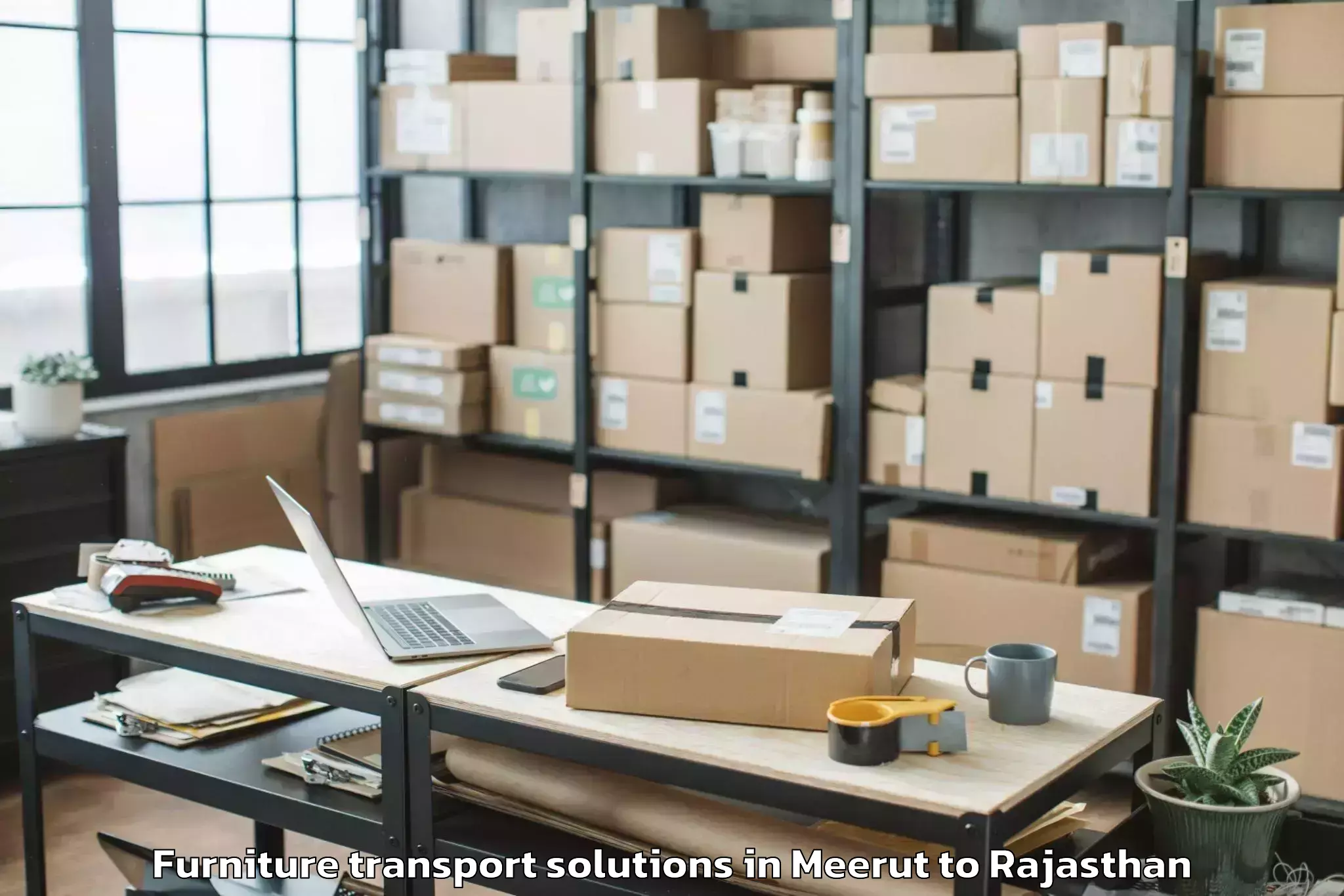 Discover Meerut to Bhim Furniture Transport Solutions